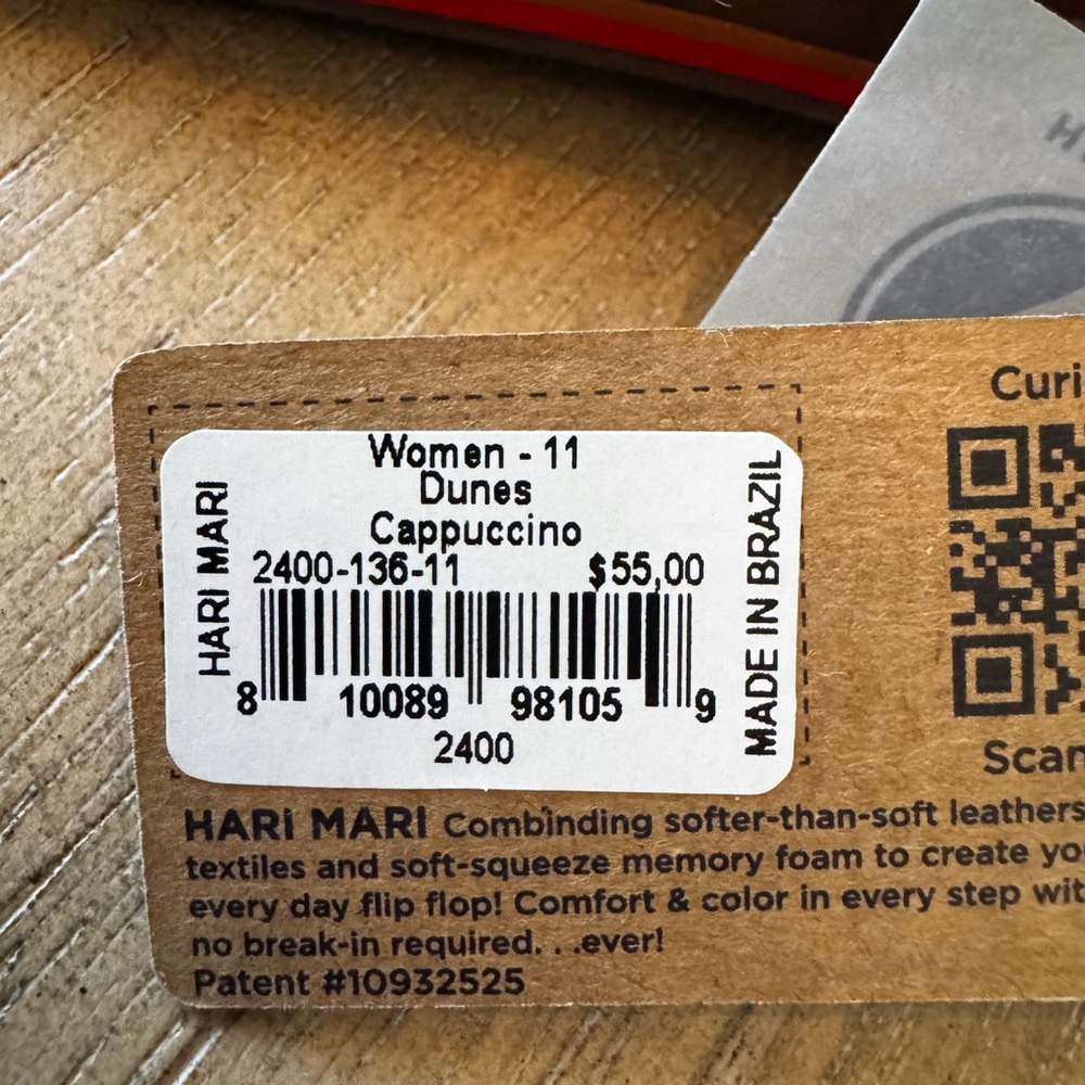 Hari Mari Women’s Flip Flop Sandals, Dunes Cappuccino, Multiple Sizes, NWT - Picture 10 of 14